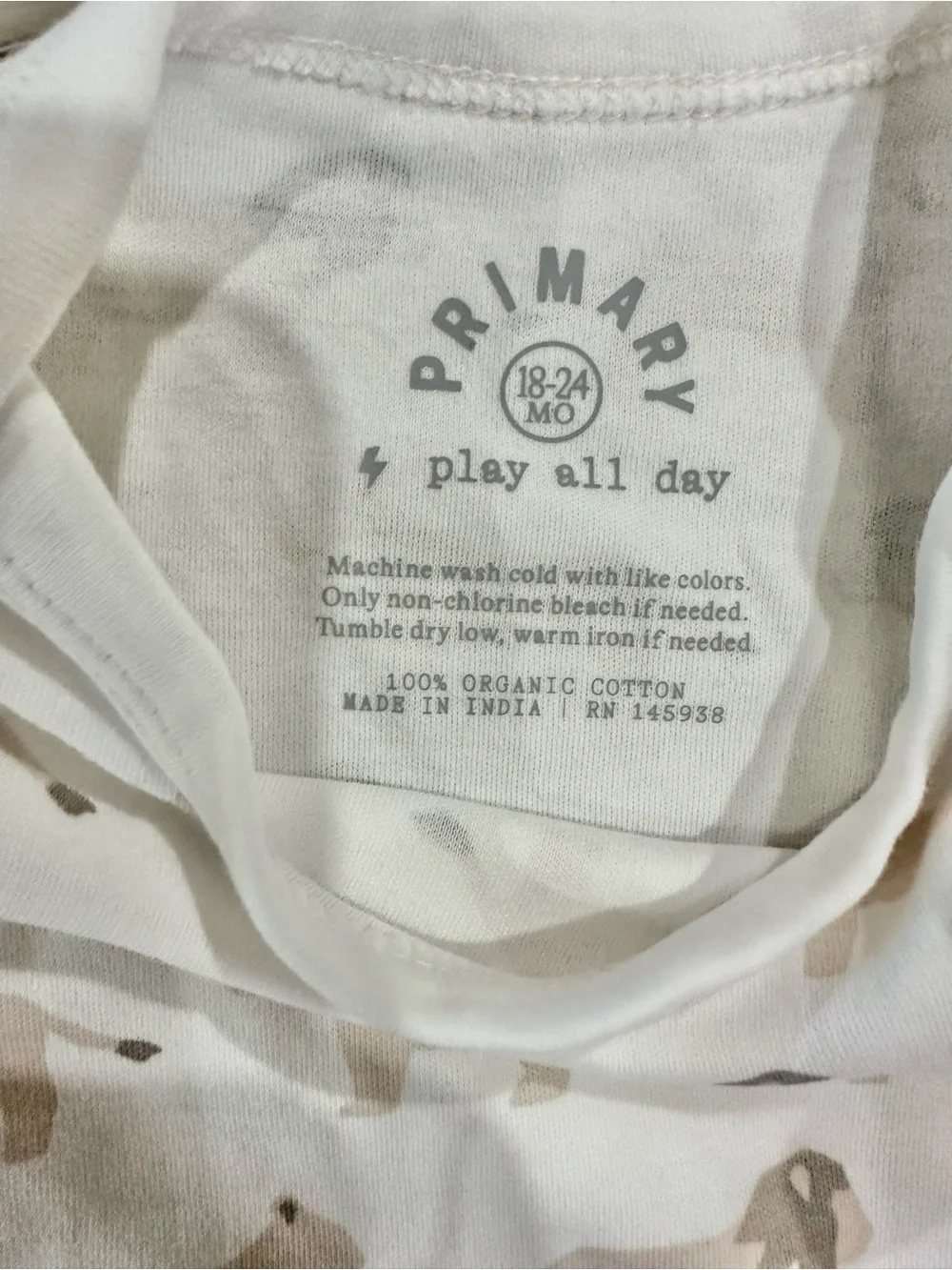 Primary Clothing Organic Animal Friends & Striped Babysuit Shortie